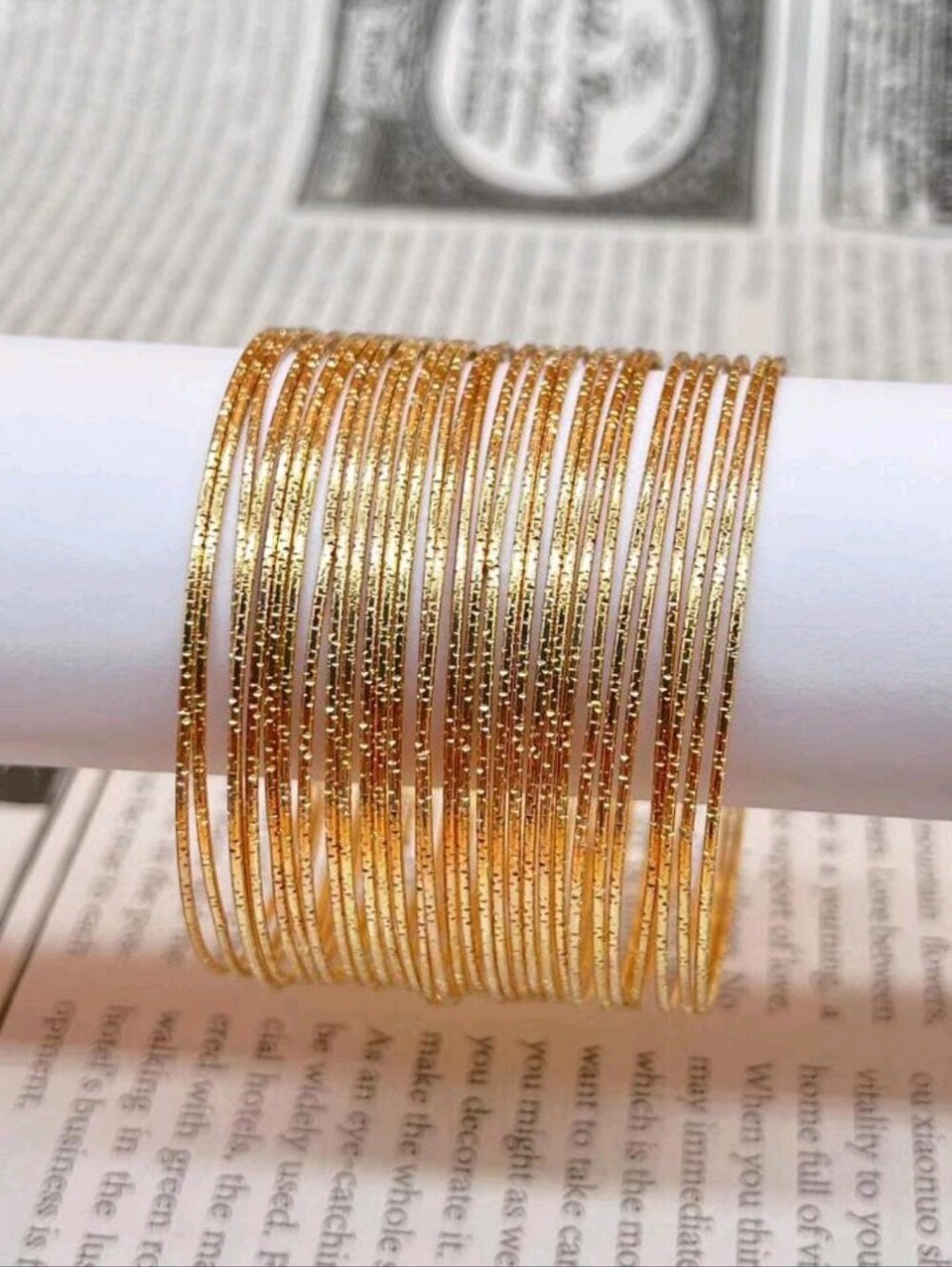 Gold Multi Stack Bangle Bracelet Set